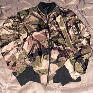 fashionnova camp/army bomber jacket